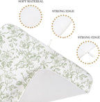 Sage Green Floral Dish Drying Mat 18 x 24 Inch Vintage Light Green Floral - Image 7
