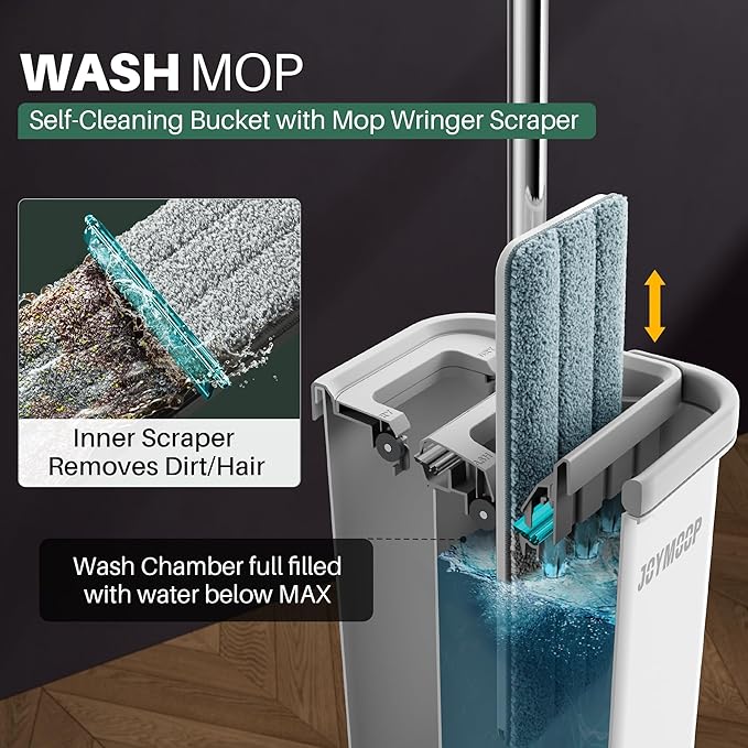 JOYMOOP White Flat Mop & Bucket - Image 11