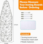 Ironing Board Cover and Pad, 21x54 Extra Large Thick Iron Padding, Scorch & - Image 6
