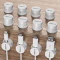 Magnetic Cable Clips 360° Rotation Cord Holder, 12 Pack Cord Organizer 1s Lock by TESMAX