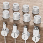 Magnetic Cable Clips 360° Rotation Cord Holder, 12 Pack Cord Organizer 1s Lock by TESMAX