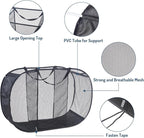 Seiritex Mesh Popup Laundry Hamper 3 Compartment Sortable Horizontal - Image 3