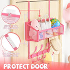 Over The Door Hooks Organizer, Coat Rack Over The Door Storage Hanger Towel Rack - Image 3