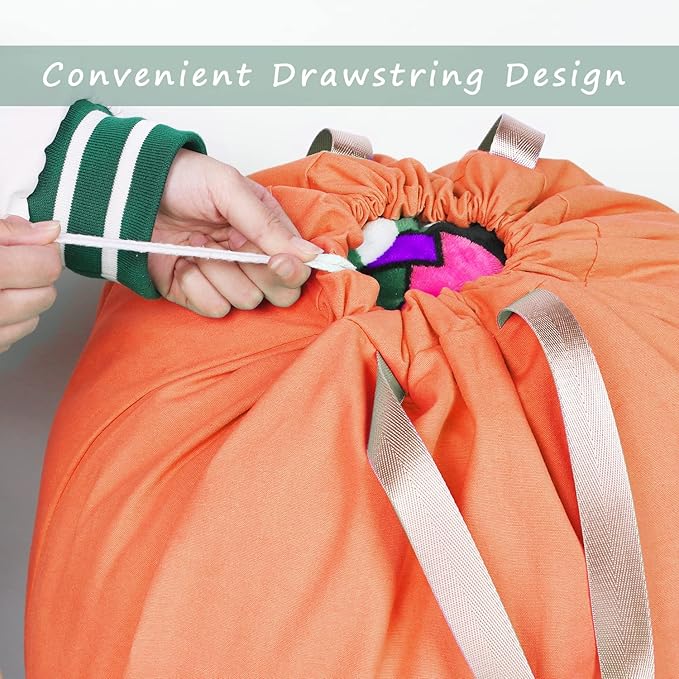 Cotton Canvas Laundry Bag with Handles & Drawstring Straps, Heavy Duty Extra - Image 3