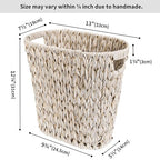 GRANNY SAYS Wicker Trash Can, Waterproof Bathroom Trash Can, Wicker Waste Basket - Image 6