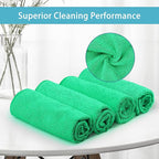 HOMEXCEL Green Microfiber Cleaning Cloth, 8 Pack Cleaning Towels - Image 3