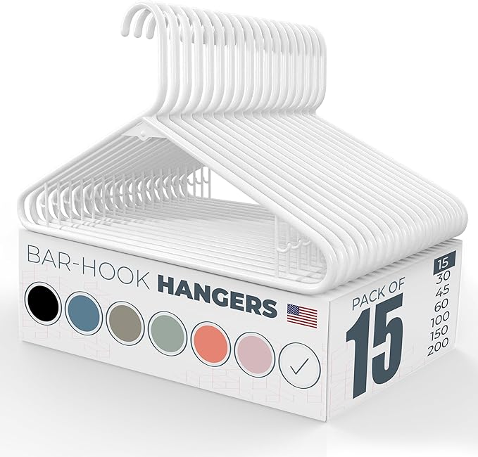 Neaties Plastic Hangers 15 Pack – Made in The USA – 6lb Capacity Standard by NeatiesHangers