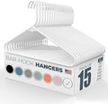 Neaties Plastic Hangers 15 Pack – Made in The USA – 6lb Capacity Standard by NeatiesHangers