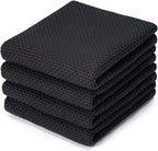 BOOMIBOO 4-Pack Dish Towels, 100% Cotton Waffle Weave, Ultra Soft Absorbent by BOOMIBOO