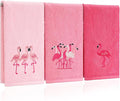 3 Pack Pink Flamingo Hand Towels by Hahafelt