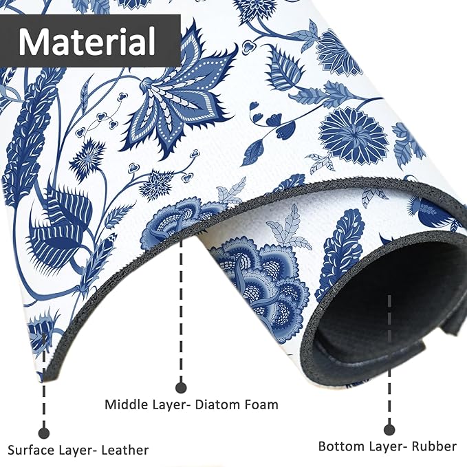 24" X 5.5" Kitchen Sink Splash Guard Faucet Mat Flora Super Absorbent Fast - Image 4