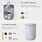 EKO Mini Desk Trash Can with Swing-Top Lid 0.4 Gallon Small Table Round - Image 3