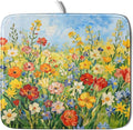 Spring Summer Floral Dish Drying Mat by Aytipun