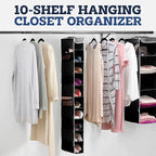 ZOBER Hanging Closet Organizer, 10-Shelf - Image 4