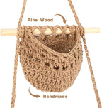3 Tier Hanging Fruit Basket, Wall Hanging Vegetable Fruit Baskets Cotton Woven - Image 3