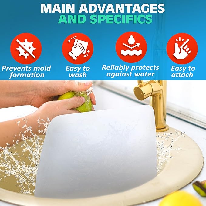 3 Pcs Sink Splash Guard Suction Cup - Image 4