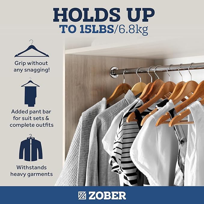 ZOBER High-Grade Wooden Hangers - Image 4