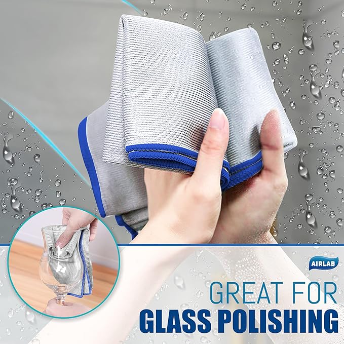 Airlab Streak Free Miracle Cleaning Cloth Easy Clean Pack of 8-12" x 16" - Image 5
