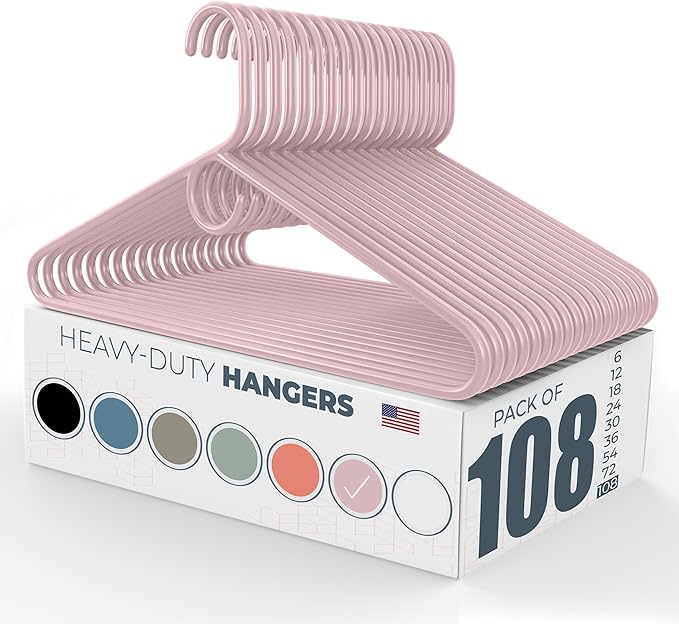 Neaties Heavy Duty Clothes Hangers 100 Pack – Made in The USA – 8lb Capacity by NeatiesHangers