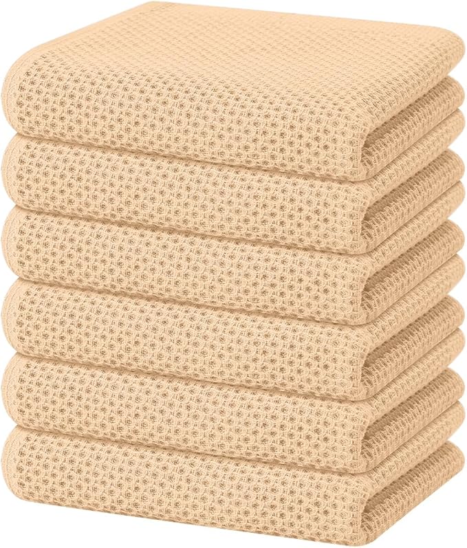 Homaxy 100% Cotton Waffle Weave Kitchen Dish Towels, Ultra Soft Absorbent Quick by Homaxy