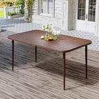 JEAREY Patio Dining Table, Outdoor Dining Table All-Weather for Garden, Backyard, Lawn, Coffee by JEAREYOutdoorsCollection