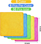 Tanlade Microfiber Cleaning Cloth 6"x6" Cleaning Rags Reasonable Kitchen Towels - Image 2