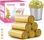 4 Gallon 180pcs Small Gold Trash Bags Strong Golden Garbage Bags, Bathroom by HOMMALY