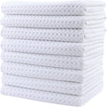 POLYTE Ultra Premium Microfiber Kitchen Dish Hand Towel Waffle Weave, 8 Pack by Polyte