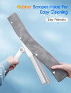 Floor Squeegee Broom with Long Handle, Heavy Duty Rubber Squeegee Kit with 2 - Image 8