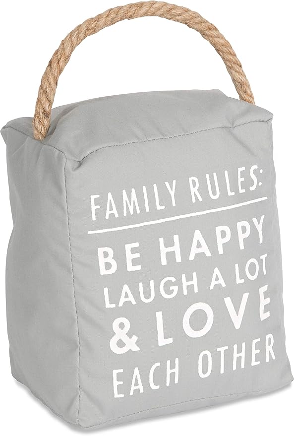 Open Door Decor 72239 Door Stoppers Family Rules: Be Happy Laugh A Lot Door by PavilionGiftCompany