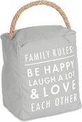 Open Door Decor 72239 Door Stoppers Family Rules: Be Happy Laugh A Lot Door by PavilionGiftCompany