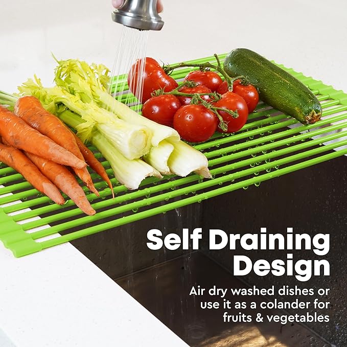 Zulay Kitchen Large Roll Up Dish Drying Rack - Image 8