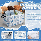 4 Pcs Coastal Beach Storage Basket Fabric Laundry Baskets - Image 3