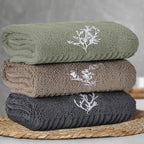 3 Pcs Boho Botanical Hand Towels Bathroom Decor Retro Embroidered Minimalist - Image 5