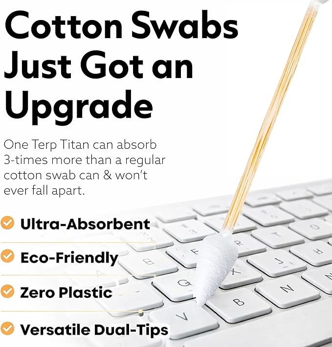 TerpTitans Original – Bamboo Cotton Swabs | Dual-Tip: Spiral - Image 4