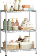 Xcity Storage Shelves, 3 Tier Heavy Duty Metal Shelving Unit, 1050 LBS Capacity Adjustable Steel Wire Shelf Organizer for Pantry, Kitchen, Garage, 12" D x 18" W x 30" H, Chrome by Unknown