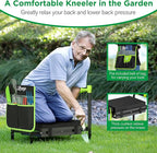 10.8” Wide Garden Kneeler and Seat, Heavy Duty Foldable Gardening Stool with Tool Belt Pouch, Included Thickened Kneeling Pad, Portable Gardening Bench Chair for Seniors & Parents - Image 3