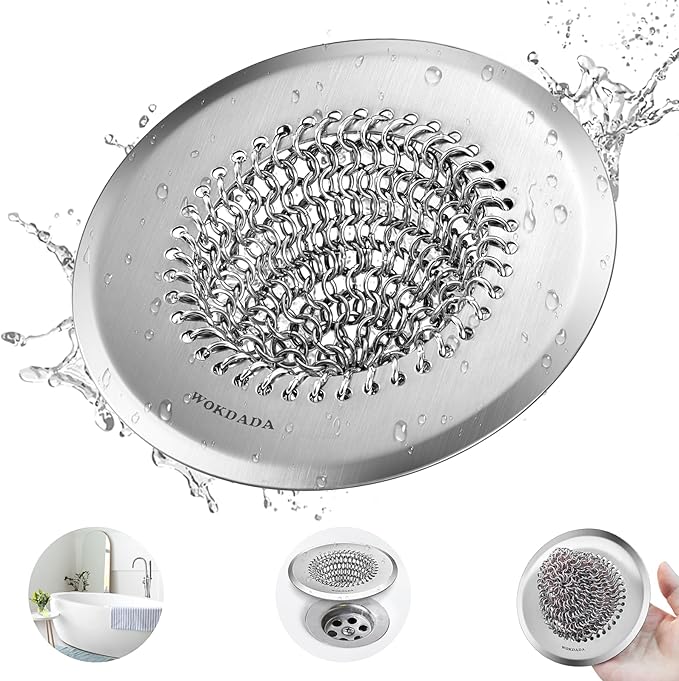 Bathtub Drain Hair Catcher, Fast Drainage Shower Drain Hair Catcher, Reversible by Wokdada