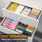 SpaceAid Drawer Organizer Clothes, 12 Pack Dresser Organizer Bins - Image 3