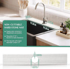 Stone Faucet Mat for Kitchen Sink Splash Guard 23.6" x 3.9" - Image 4