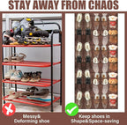 Windyun 40 Over the Door Shoe Organizer Large Breathable Mesh Pockets Hanging - Image 2