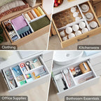 Lifewit 6 Pack Drawer Dividers for Clothes, 10.9-16" Adjustable Drawer - Image 8