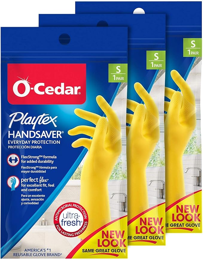 Playtex HandSaver Reuseable Rubber Cleaning Gloves, Everyday Protection by Playtex