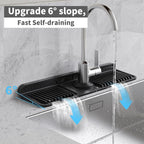 WAFT YEARN 17X5 Inch Silicone Durable Faucet Mat Kitchen Sink Splash Guard - Image 3