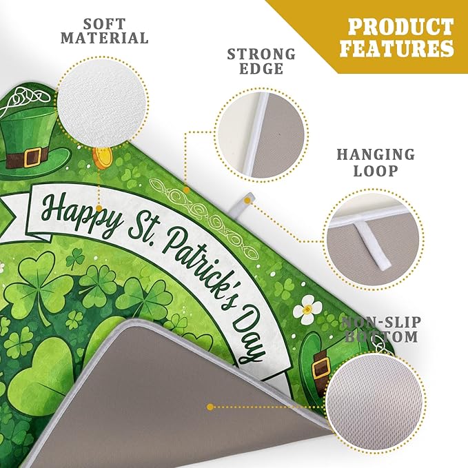 Happy St. Patrick's Day Dish Drying Mat 18 x 24 Inch - Image 4