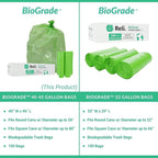 Reli. Biodegradable 40-45 Gallon Trash Bags | 100 Count | ASTM D6954 | Green | - Image 5