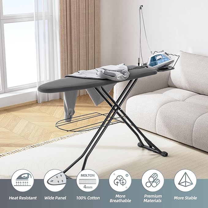 KINGBOARD Ironing Board, Compact Iron Board Full Size - Image 6