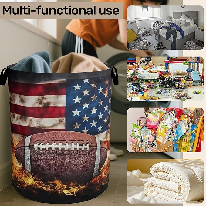 Football Large Clothes Hamper Bag - Image 6
