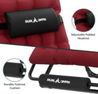 UDPATIO Oversized Zero Gravity Chair Set of 2, 29In XL Patio Reclining Chair with Cushion, Outdoor Folding Recliner with Pillows|Cup Holder|Foot Rest|Padded Headrest, Burgundy, Support 500LB - Image 4