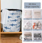 Cute Shark Laundry Basket, Foldable Oxford Cloth Tote Bag Laundry Hamper - Image 6